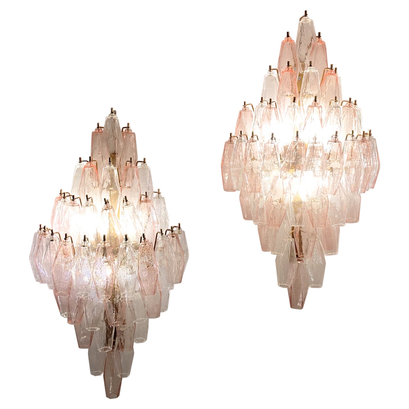 Mid-Century Modern Pair of Murano Glass Wall Lights