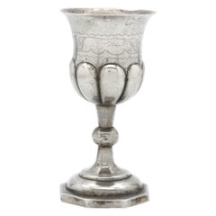 A Silver Kiddush Goblet, Poland mid 19th Century