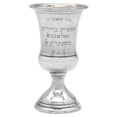 Una copa de Kiddush de plata, Hungría Circa 1930