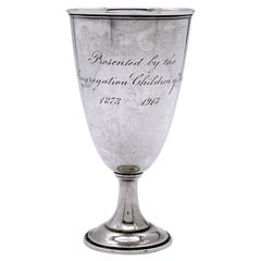 An American Dedicated Silver Kiddush Goblet, 1913