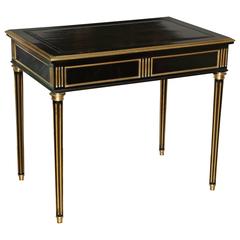 A French Directoire Style Ebonized Side Table 