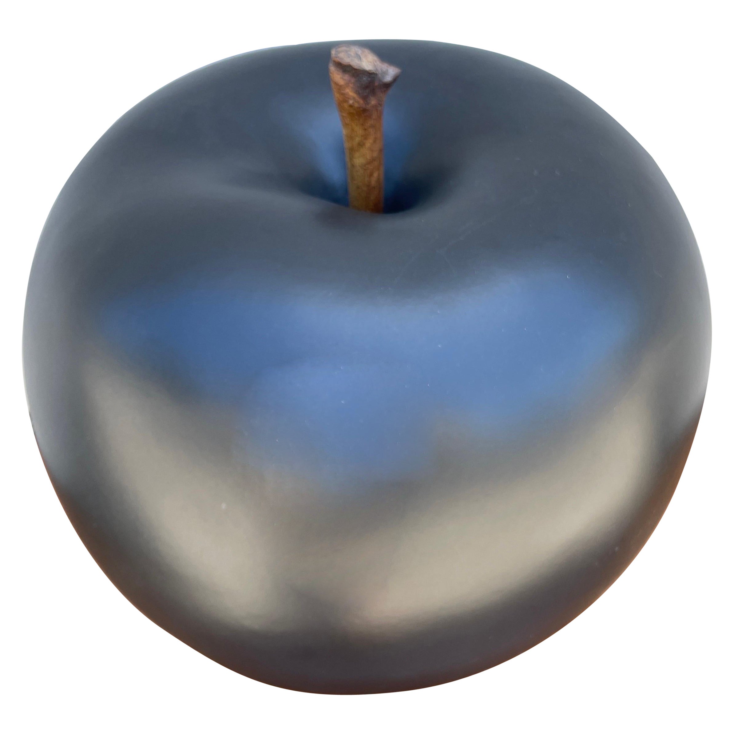 Large Black Apple Sculpture by Selma Calheira