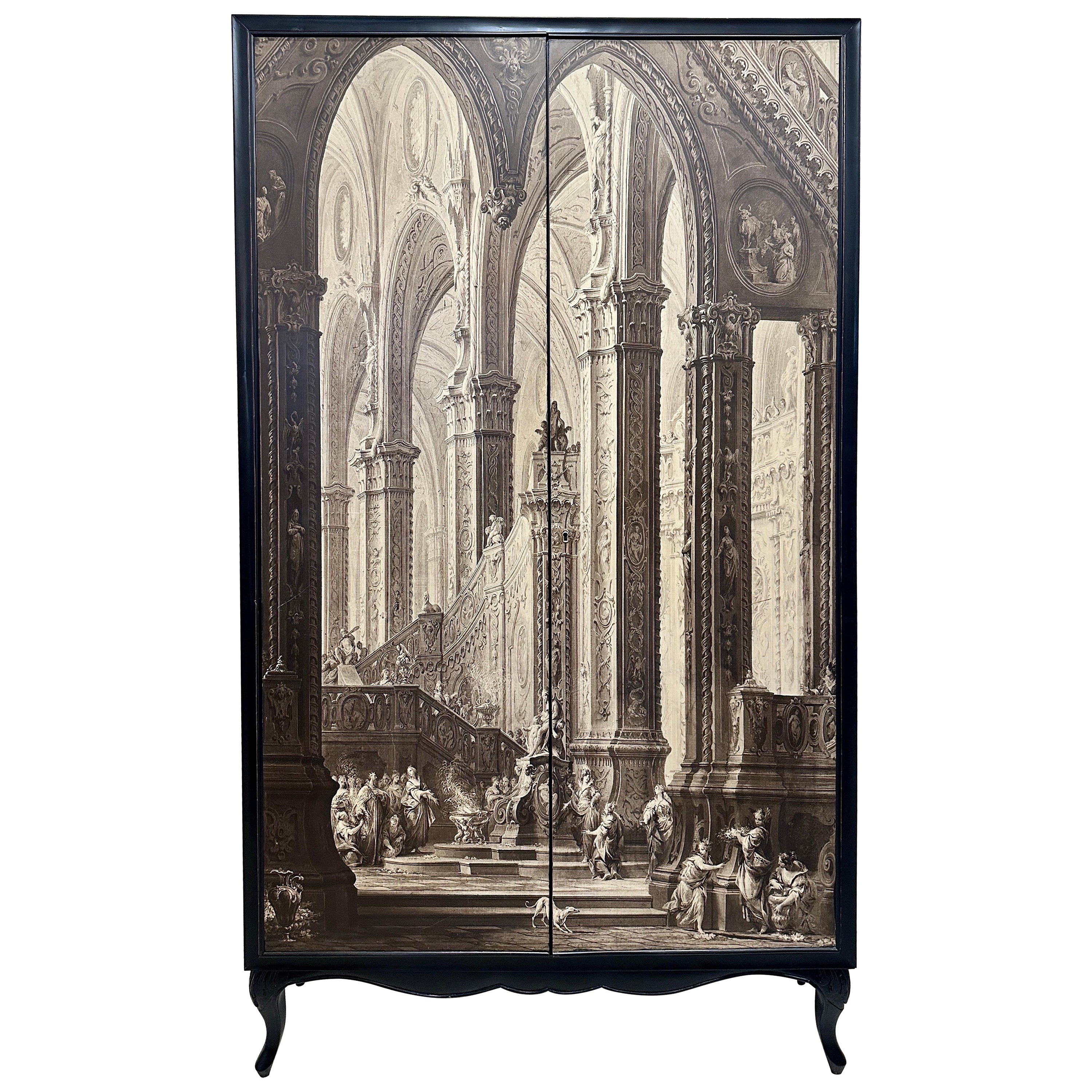 Armario Alto Italiano con Puertas Frontales con Impresión Fotográfica