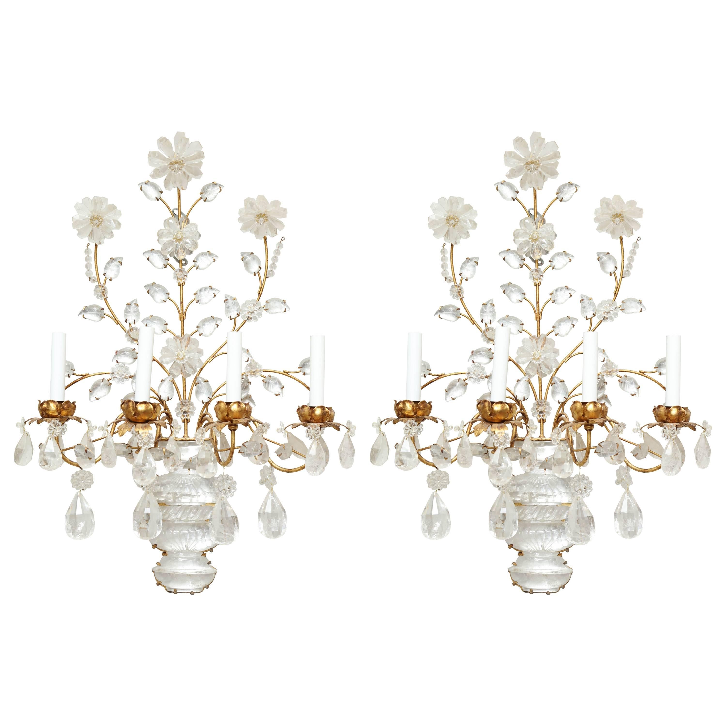Pair of Four Light Wall Sconces