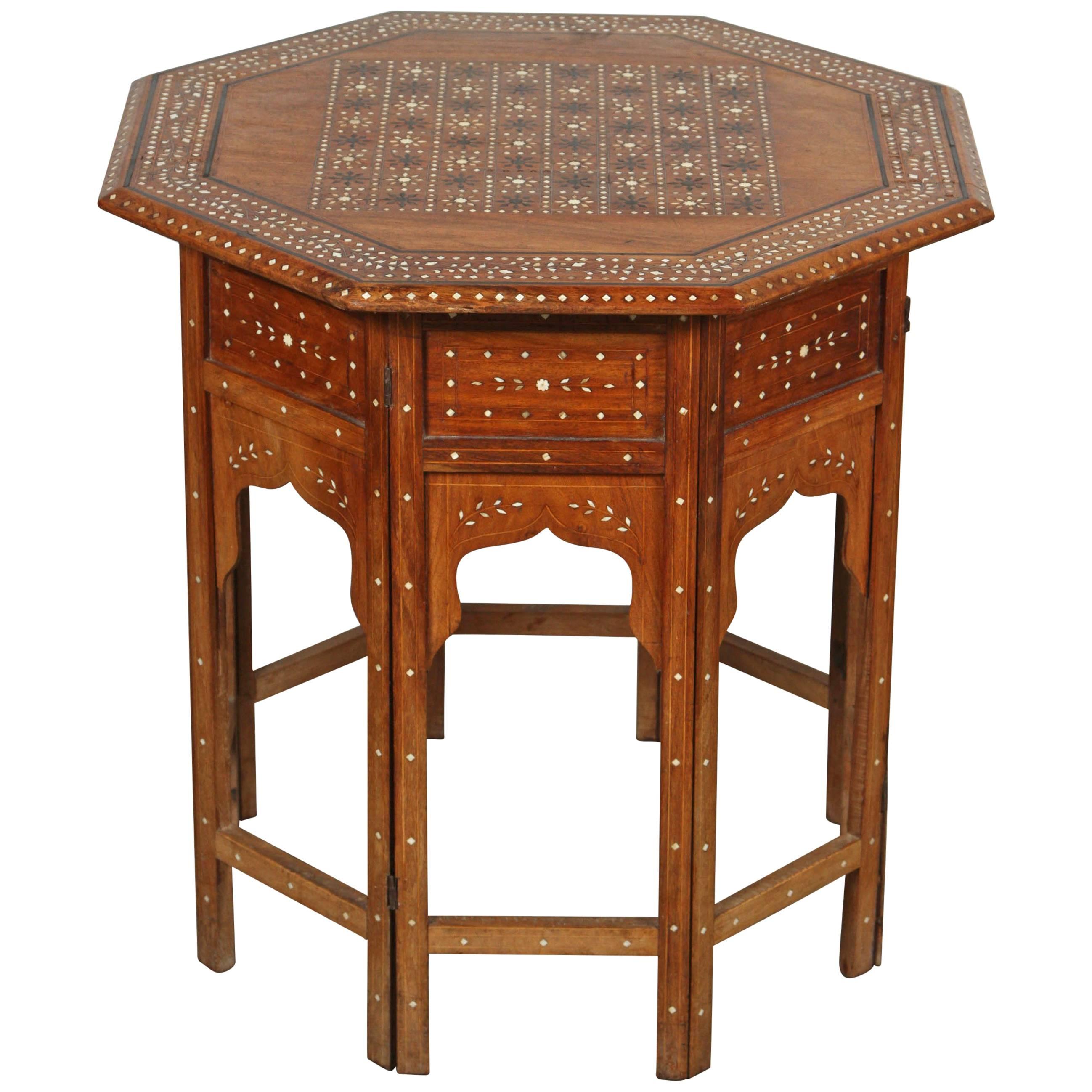 Anglo-Indian Octagonal Game Chest Table