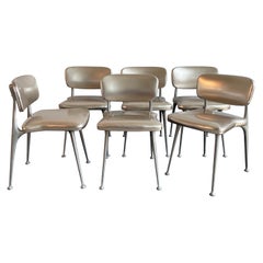 Mid-Century Modern "Gazelle" Aluminum Dining Chairs By Shelby Williams