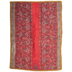 Antique Indian Kashmir Shawl Fragment, 19th C.