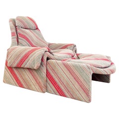 Vintage Saporiti Italia Vittorio Introini P60 Lounge Chair +P61 Ottoman by Proposals 70s