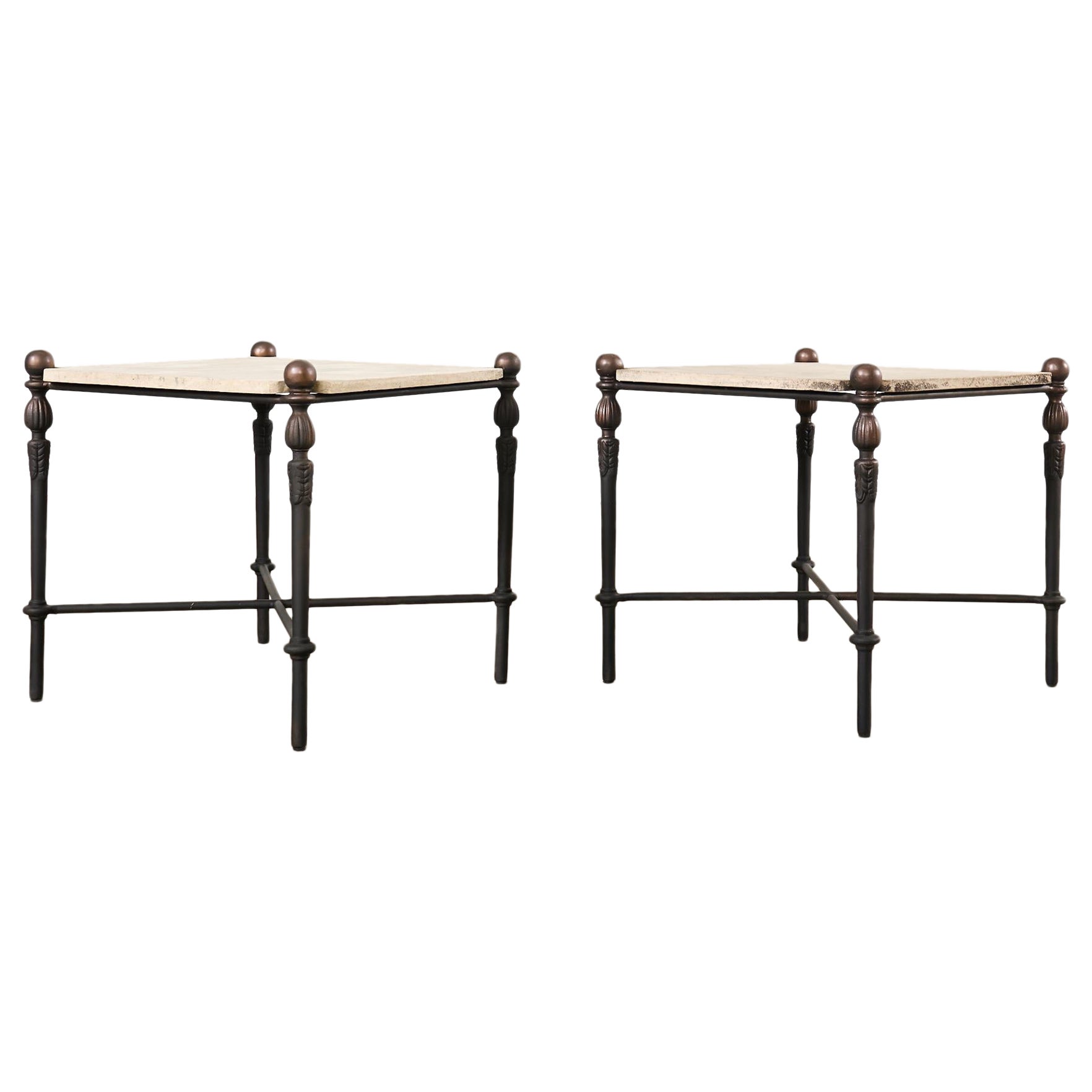 Pareja de mesas de bebidas Michael Taylor Montecito Garden en venta
