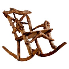 Used Matti Savijärvi, 1920's unique tree root rocking chair