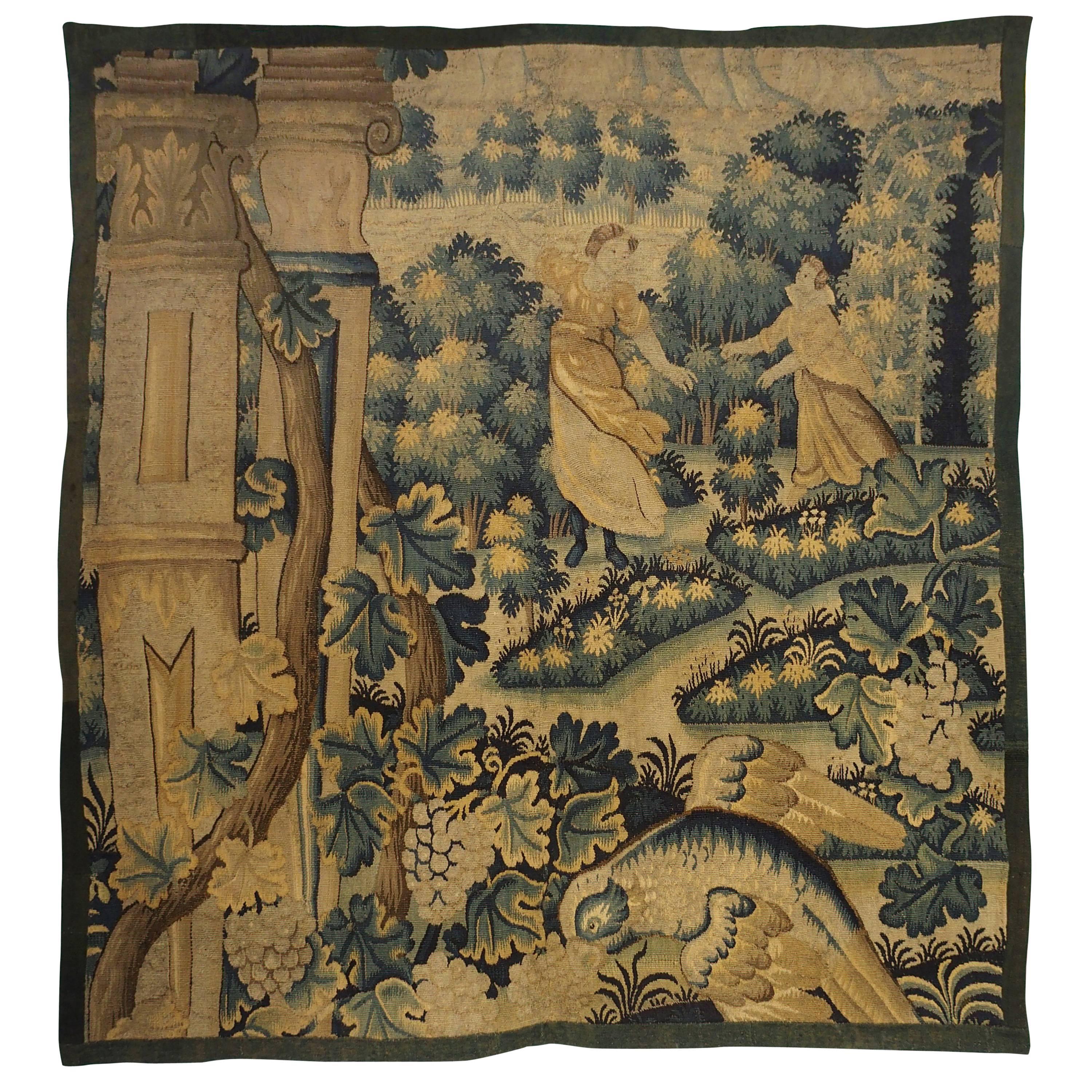 17th Century Tapestry Fragment from Flanders