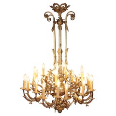 Antique castle chandelier for 24 bulbs