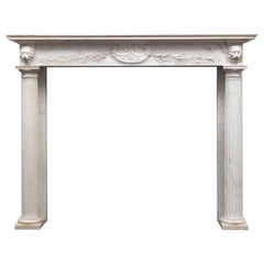 An antique Italian Statuary marble mantlepiece (over 200 years old)