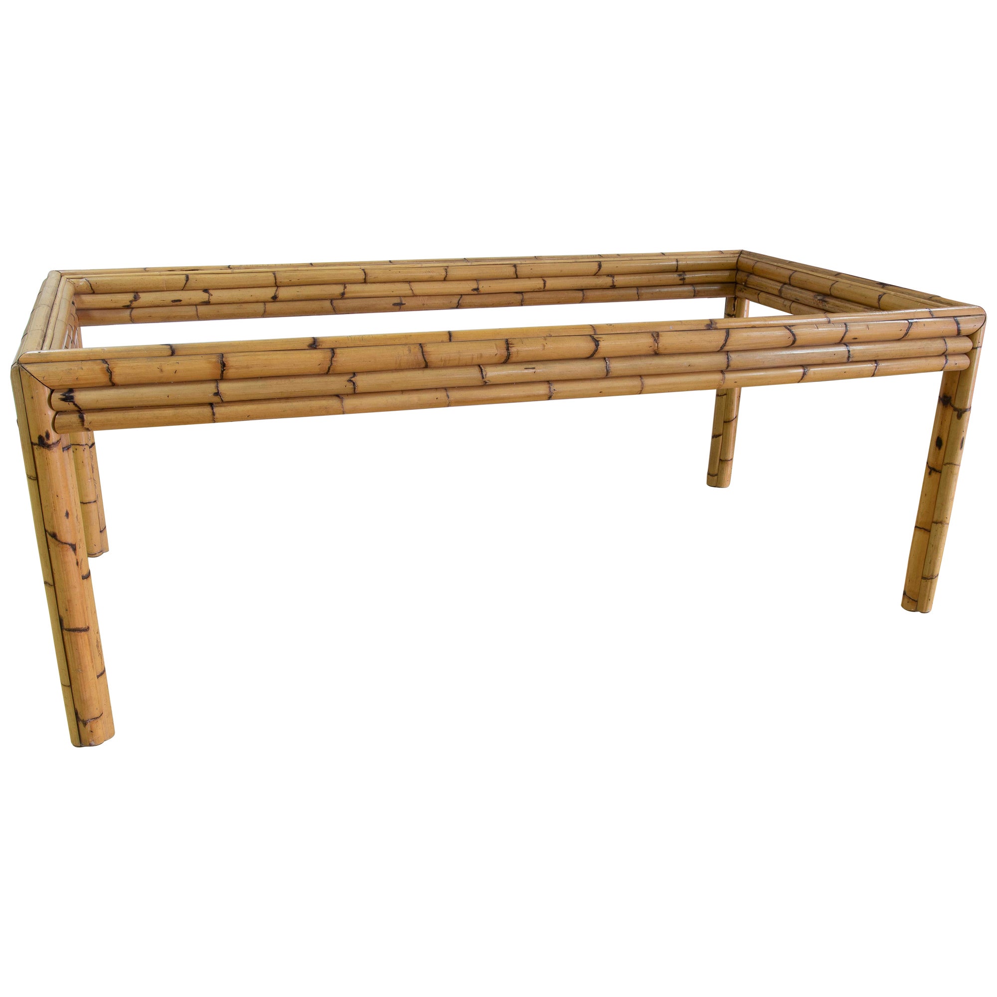 Structure de table espagnole en bambou des années 1980