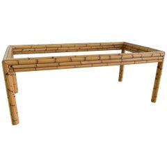 Vintage 1980s Spanish Bamboo Table Structure 