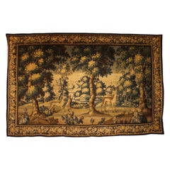 Antique Verdure Tapestry From Flanders From The 17th Century