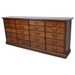 Used French Oak Apothecary / Filing Cabinet, Early 20th Century
