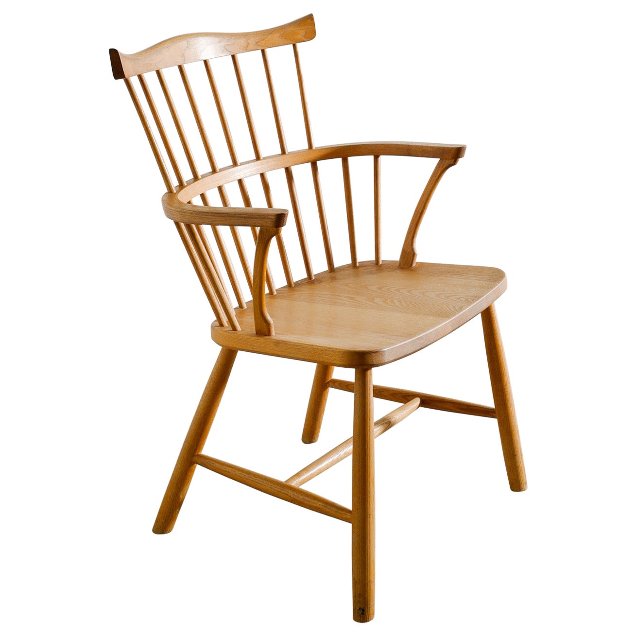 Danish Windsor 2350 Armchair in Oak Wood by Børge Mogensen by Fredericia, 1960s For Sale