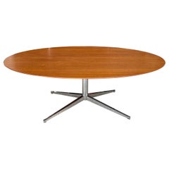 Vintage Florence Knoll Oval Table in Walnut