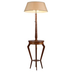 Floor Lamp with Small Table 1950s