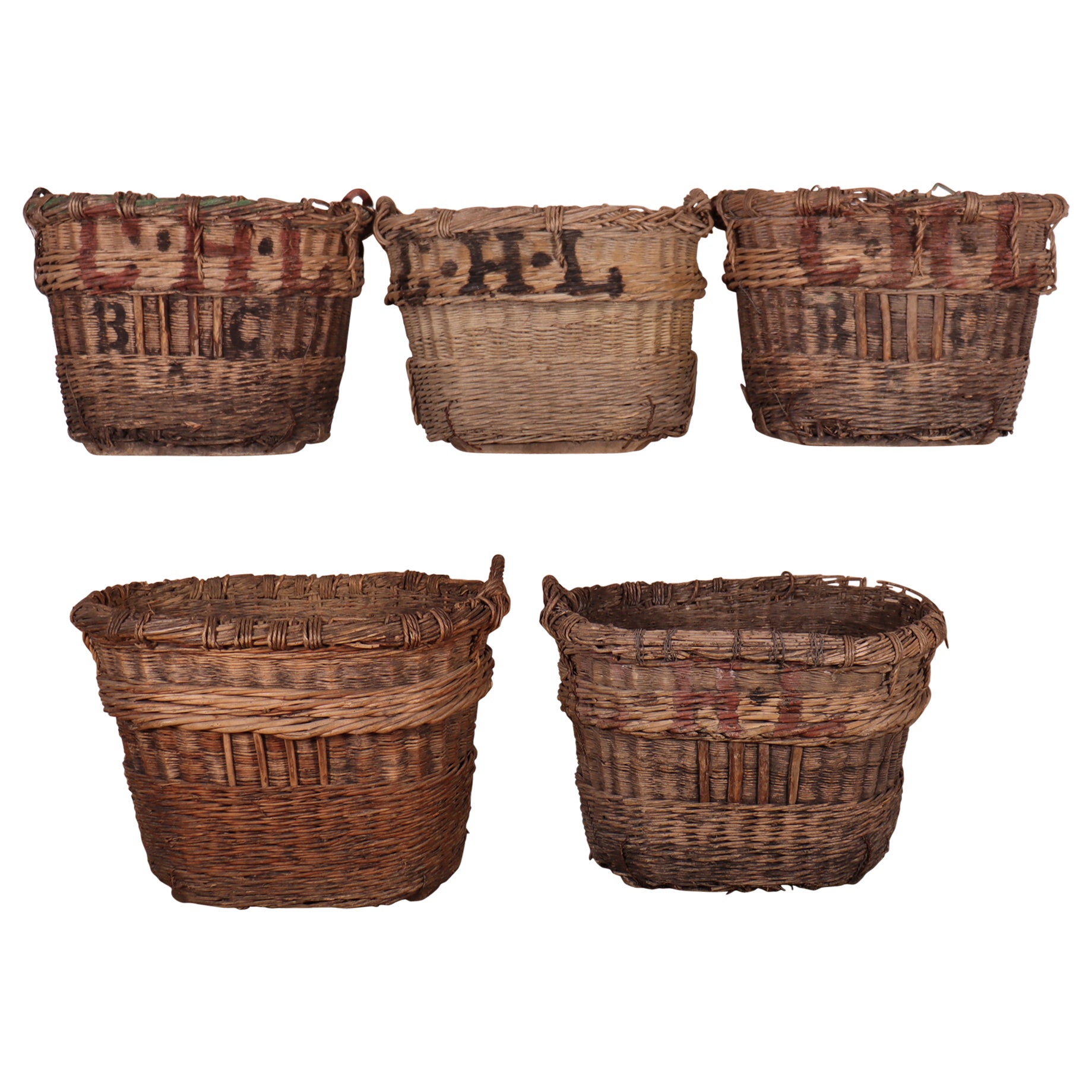 Collection of Champagne Grape Baskets For Sale