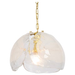 1 of 2 Lampadario in vetro di Murano disegnato da Kaiser, Germania, anni '60