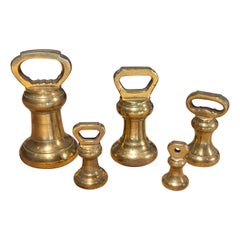 19th Century English Set of  Weights with Royal Crown Marks, Numerals and Letter