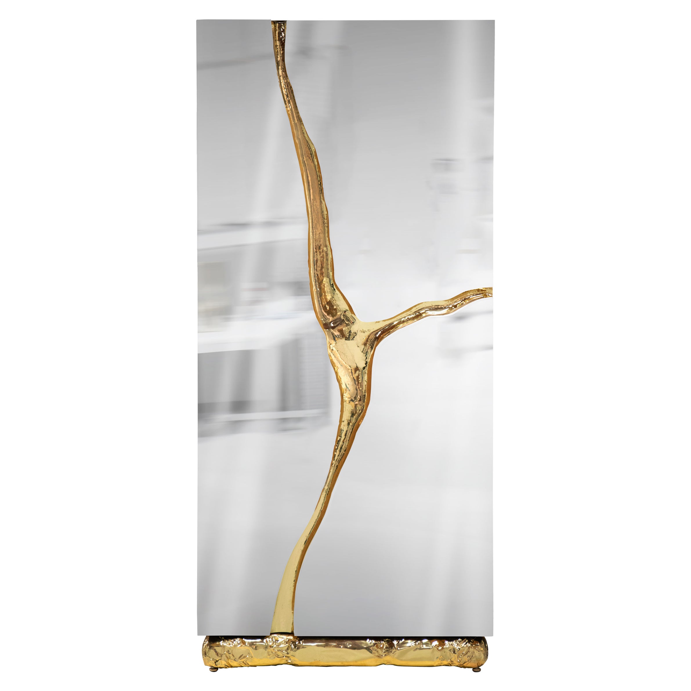 Lapiaz Cabinet - Hand-Polished Steel & Brass - Boca do Lobo