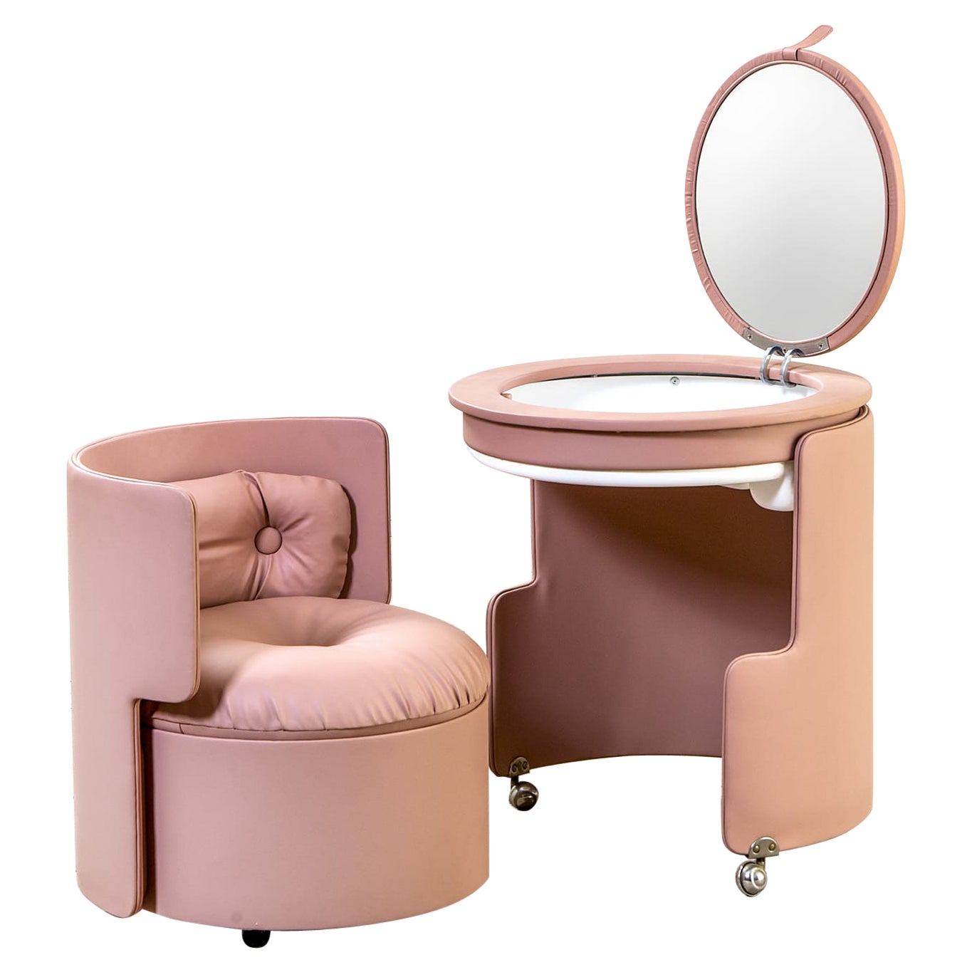 Tavolino da toilette Dilly Dally Vanitiy del XX secolo di Luigi Massoni per Poltrona Frau in vendita