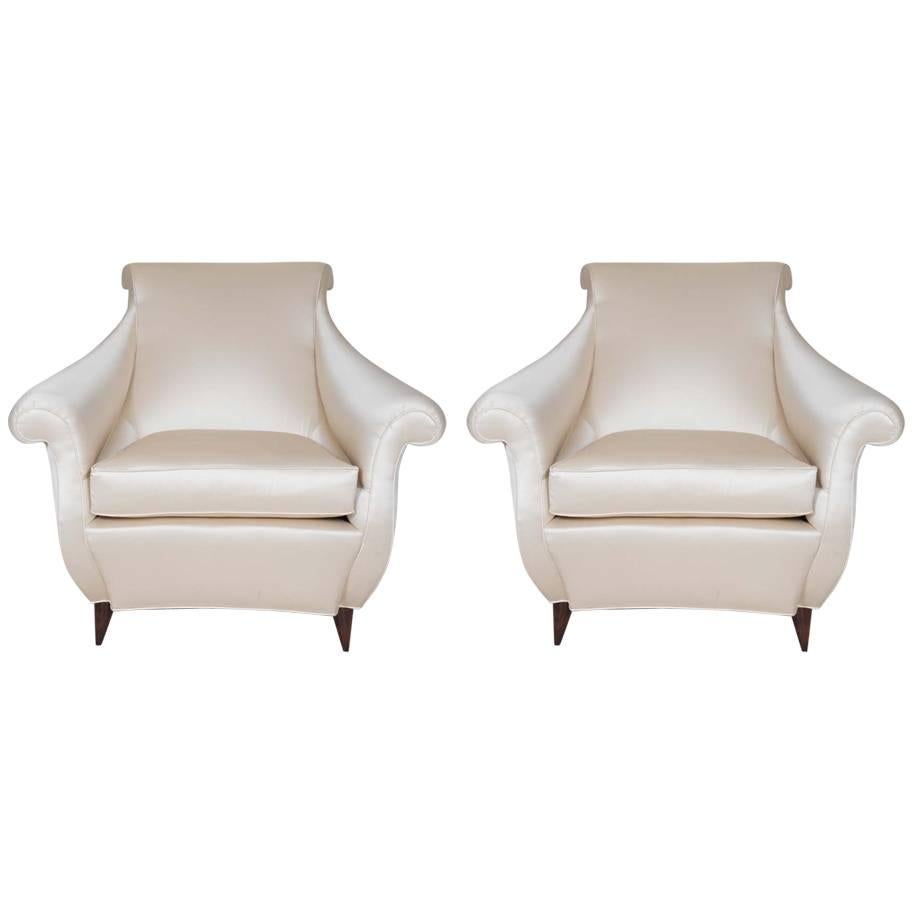 Pair of Curvilinear Armchairs