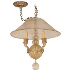 Diminutive Gold Glass Chandelier by Venini