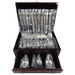 Sixteen-Ni​nety Engraved by Towle 1690 Sterling Silver Flatware Set 12 Service