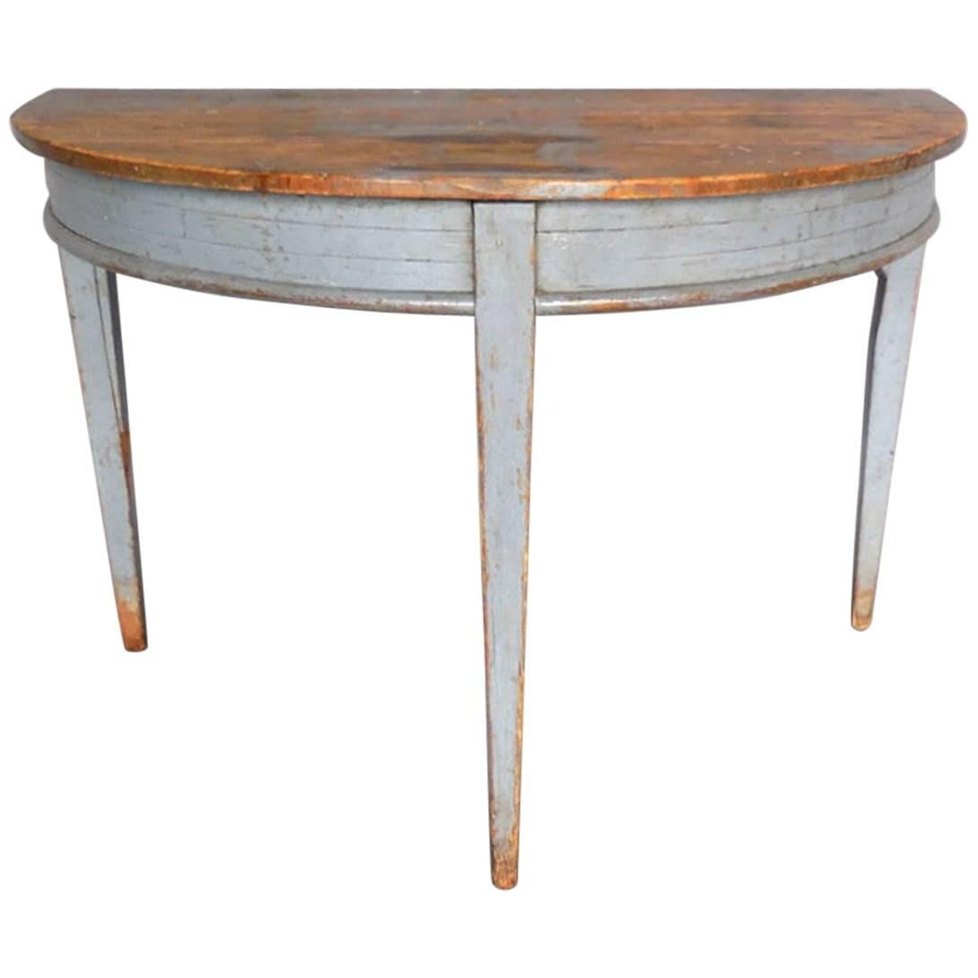 Gustavian Demilune Table at 1stDibs
