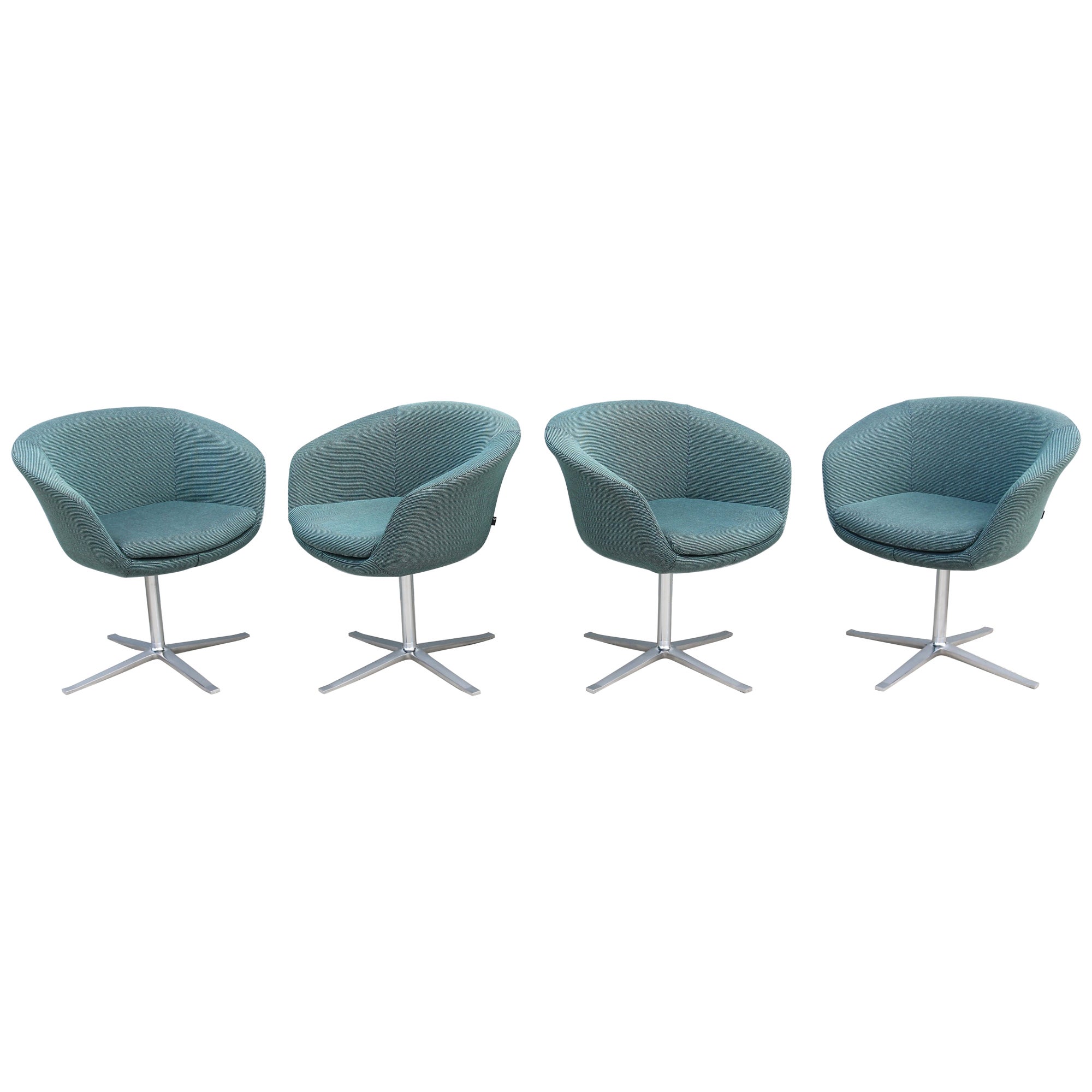 Modern Pearson Lloyd for Coalesse Bob Swivel Chairs by Walter Knoll - Set of 4