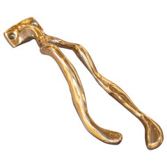 Appendiabiti in bronzo dorato degli anni '80 dell'artista David Marshall