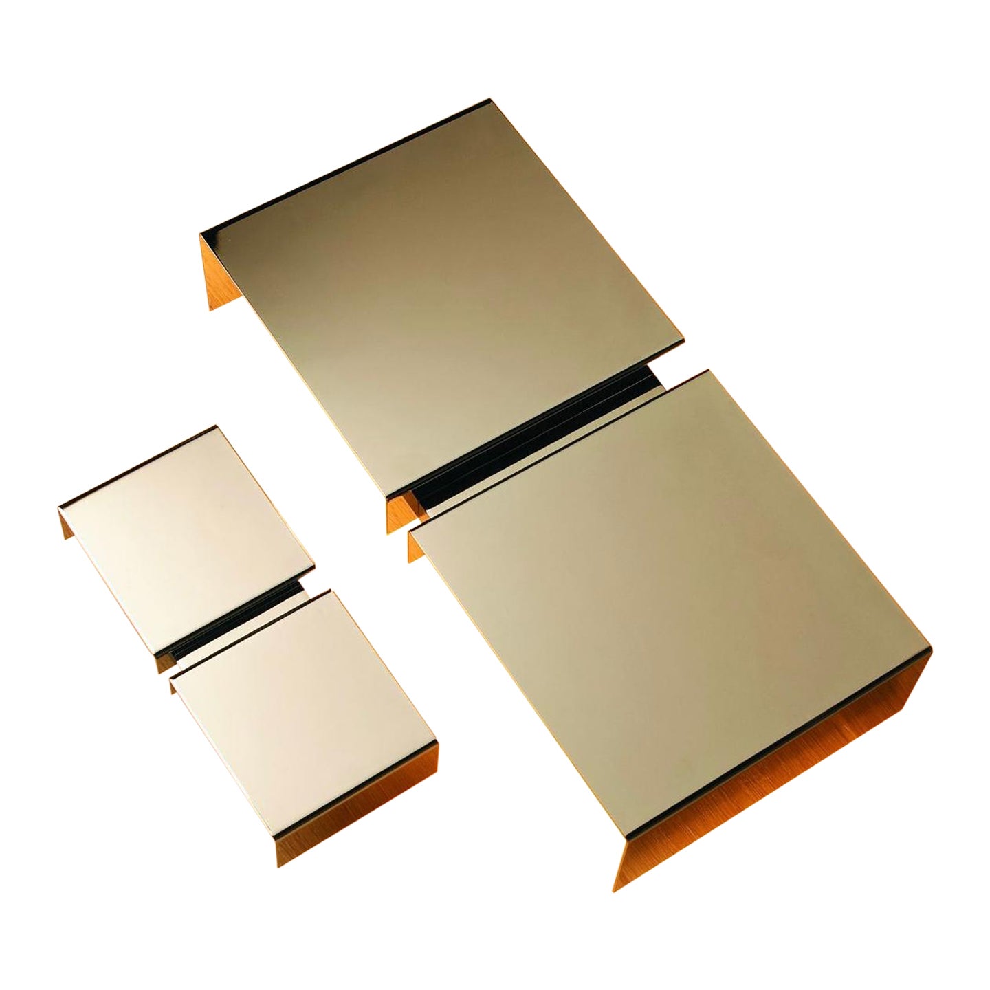 Applique Square 2P Gold Shiny conçue par Christophe Gevers en 1971