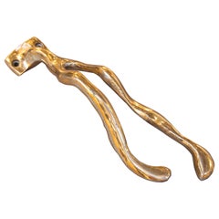 1980s Gilt Bronze Coat Rack by the Artist David Marshall