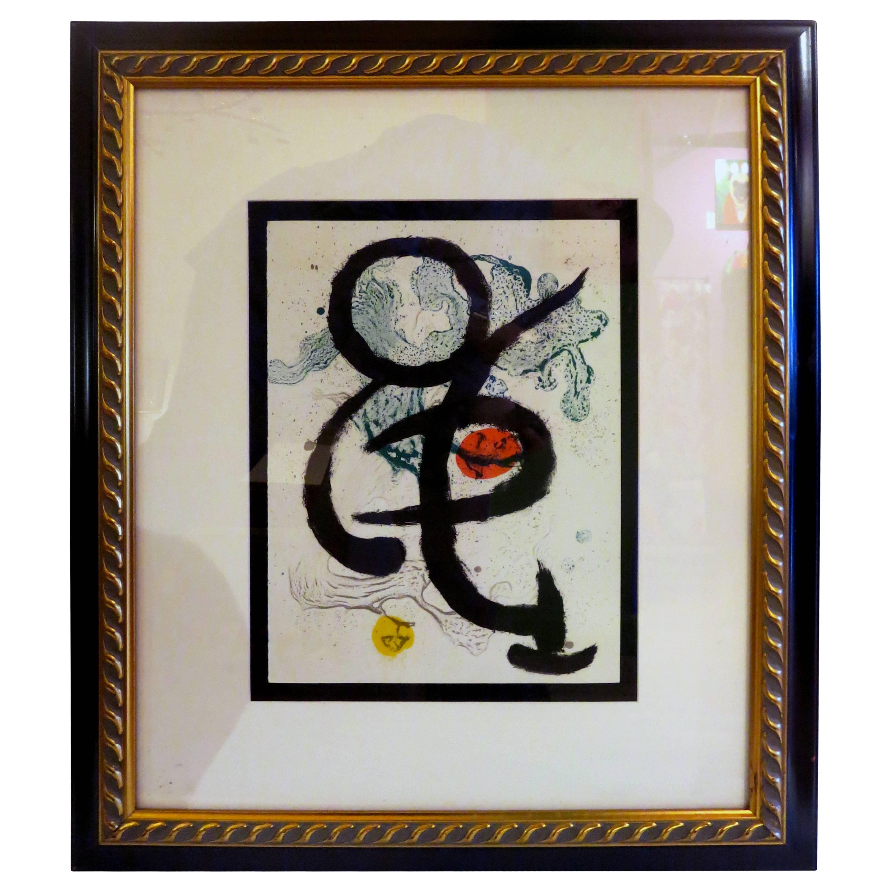 Abstract Contemporary Color Lithograph by Joan Miró Limited Edition