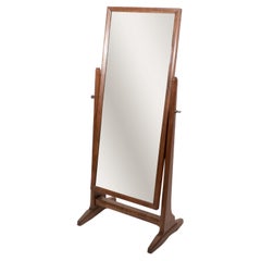 Vintage Gordon Russell. An Arts & Crafts oak floor standing full length dressing mirror