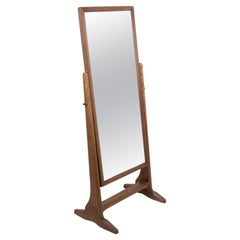 Used Gordon Russell. Arts & Crafts Walnut Floor Standing Full Length Dressing Mirror