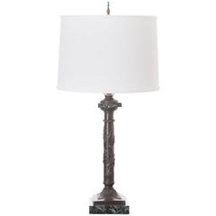 French 19th Century Bronze and Marble Decorative Lamp 6