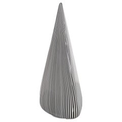 Lino Tagliapietra for Effetre (attr) B.&W. Murano Glass Table Lamp 80s Italy