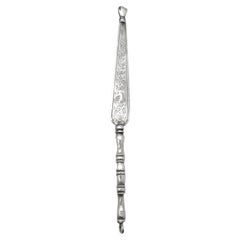 Antique A Silver Torah Pointer, Morocco, Circa 1900