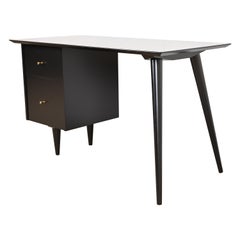 Paul McCobb Planner Group Mid-Century Modern Black Lacquered Writing Desk