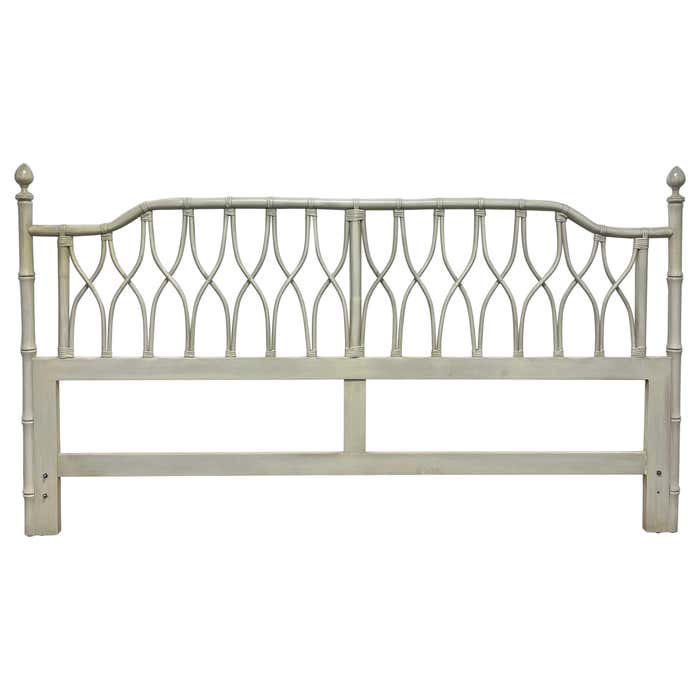 Mid Century Ficks Reed Bamboo Headboard King For Sale at 1stDibs