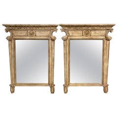 Vintage Neoclassic Beidermeire Mirrors Beveled Edge Ferguson Copeland