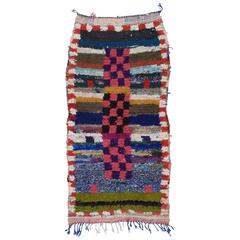 Small Moroccan "Boucherouite" or Azilal Rug 9