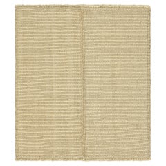 Rug & Kilim’s Contemporary Kilim with Textural Beige and Brown Stripes