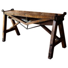 Console / table de canapé industrielle antique - 70.5"
