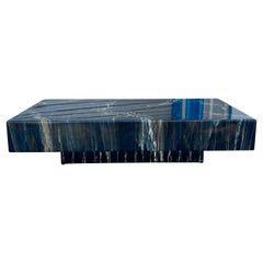 1970s Vintage Faux Marble Coffee Table by Willy Rizzo
